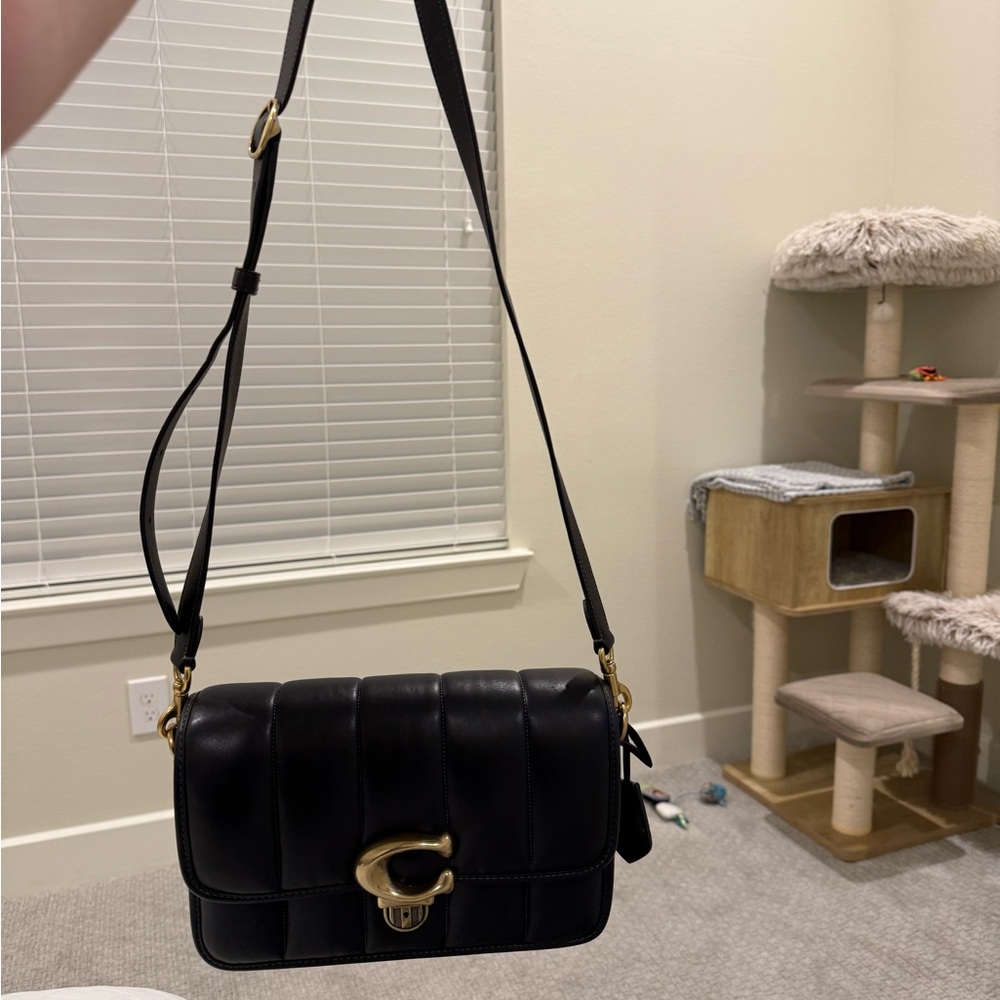 Coach Black Studio Quilted Shoulder Bag - Picture 3 of 7